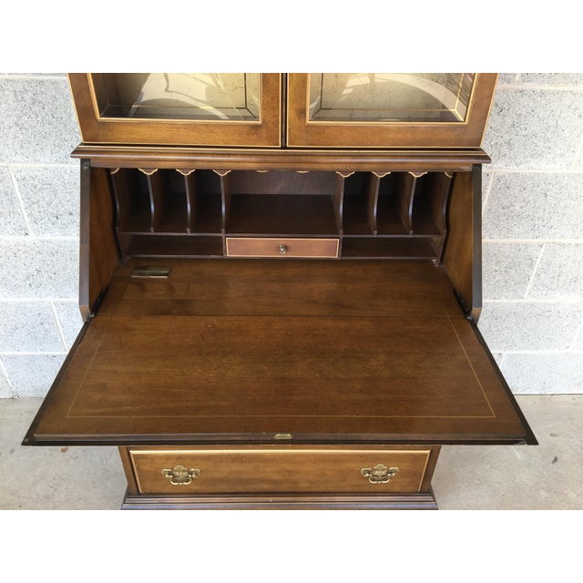 Jasper Furniture Lighted Maple Secretary Desk Chairish