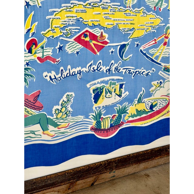 A truly monumental statement piece celebrating the color and spirit of vintage Cuba. Measuring an impressive 50.5 inches...
