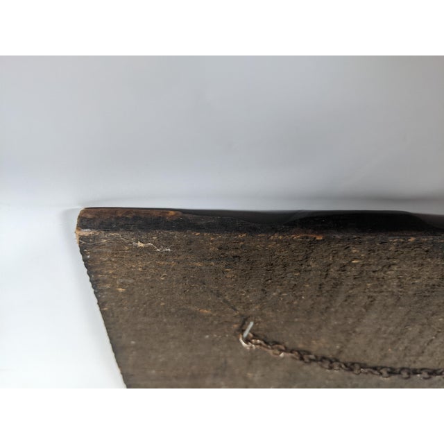 Vintage Silver-Tone Deer Woodland Relief Plaque on Rustic Wood, 13" For Sale - Image 11 of 12
