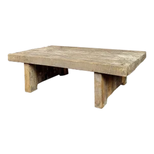 Antique Rustic Heavy Wood Coffee Table