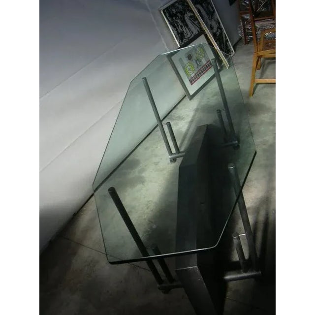 Italian Glass Top Console For Sale - Image 4 of 5