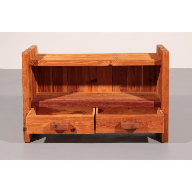 Scandinavian Brutalist Pine Cabinet by Hans Frydendal, 1970 For Sale - Image 6 of 12