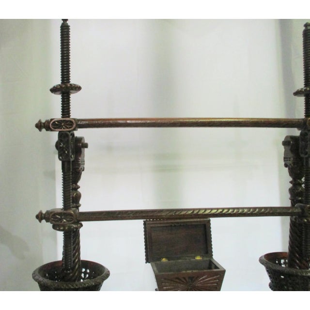 Antique Indian British Raj Rosewood Weaving Stand 19th Century For Sale - Image 13 of 17
