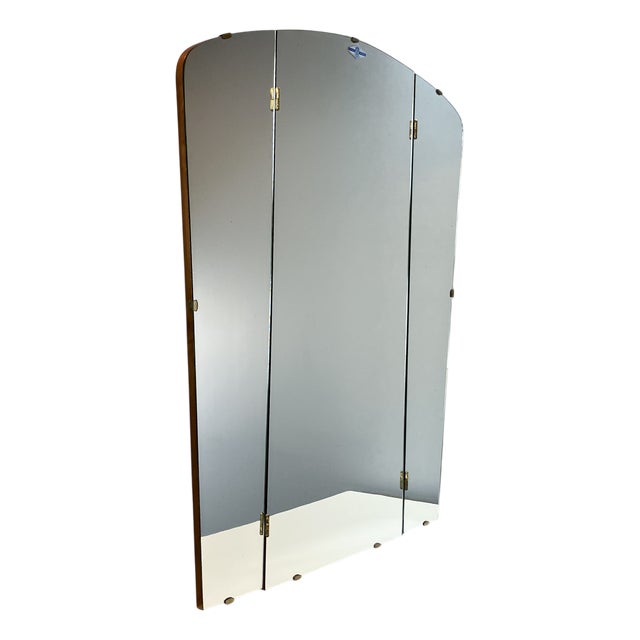 Vintage Wall Mirror with Swivel Wings by Unionsglas, 1950s For Sale