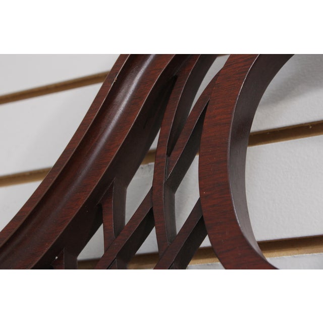 Wood Henkel Harris Mahogany Chippendale Style Mirror For Sale - Image 7 of 15