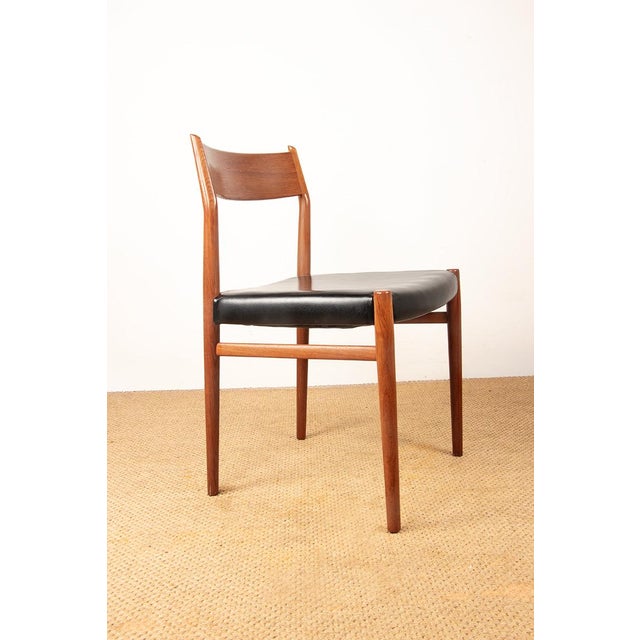 Danish Model 418 Chairs in Teak and Skai by Arne Vodder for Sibast, 1960s, Set of 12 For Sale - Image 11 of 18