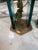 1970s Fontana Arte Style Brass and Blue Glass Table Lamps - a Pair For Sale - Image 10 of 12