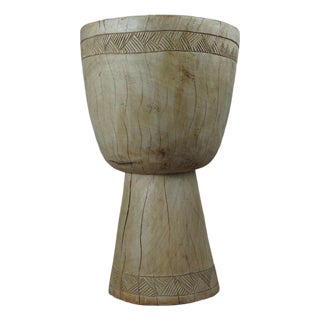 Tapered Wood Side Table, Cameroon For Sale