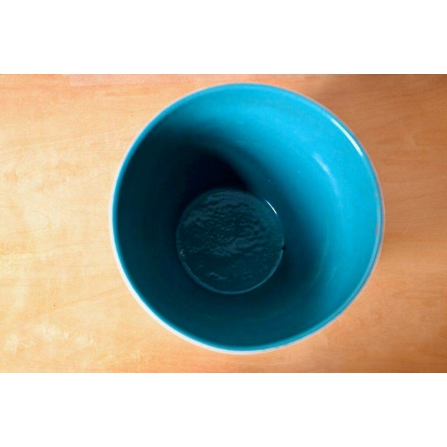 1970s Graphic Green Ceramic Pot Cache from Scheurich, 1970s For Sale - Image 5 of 7