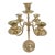 Vintage Georgian Style Brass Five-Light Candelabra, 11.25” For Sale