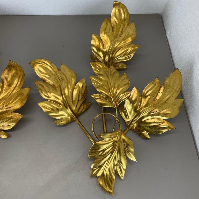 Florentiner Gilt Leaf Wall Lights in the style of Hans Kögl, Italy, 1980s, Set of 2 For Sale - Image 14 of 18