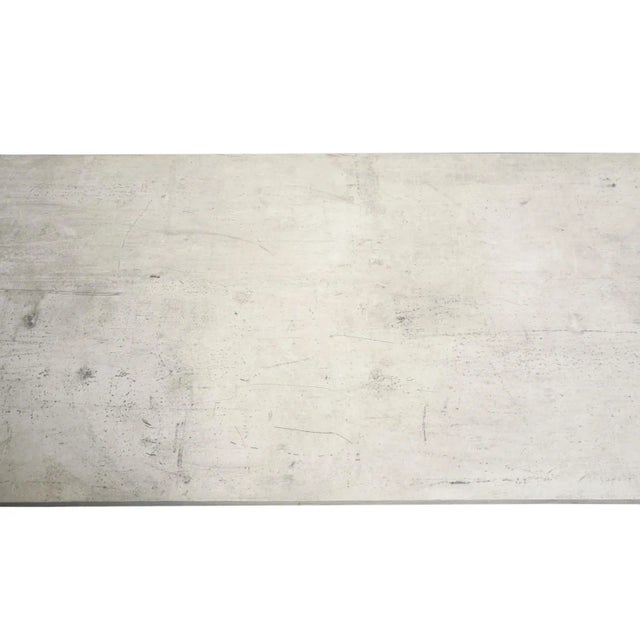 Antique White Cairn X-Base Rustic Modern Console Table For Sale - Image 8 of 12