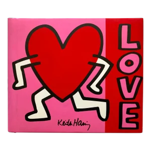 Keith Haring Estate Vintage 1999 First Edition " Love " Hardcover Pop Art Book
