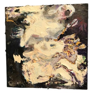 Encaustic Abstract Expressionist Painting on Board by Michelle Stone For Sale