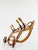 Gold Italian Riviera Mid-20th Century Modern Cane, Rattan & Bamboo Wall Coat Rack, 1960s For Sale - Image 8 of 13