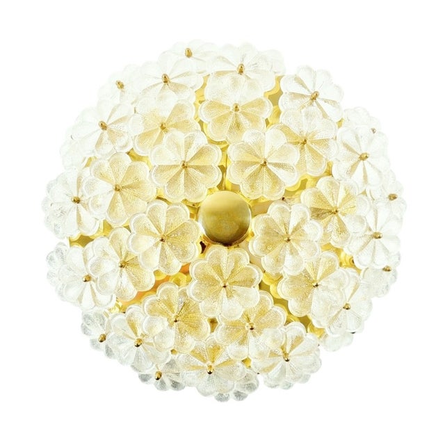 Luxurious xl mid-century modern flush mount/ceiling light by premium lighting manufacturer ernst palme (germany, 1970s)....