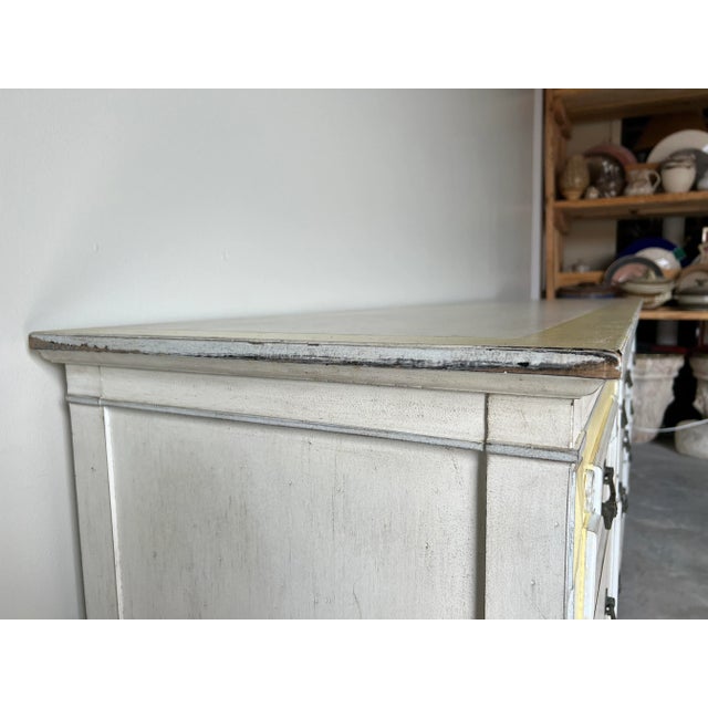 1980s John Widdicomb French Provincial Louis XVI - Style Nine Drawers Painted Dresser/Sold For Sale - Image 5 of 12