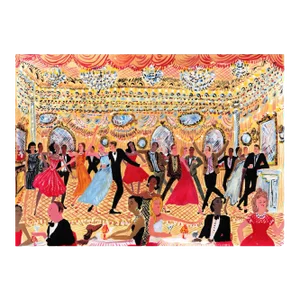 "Dance Party" Contemporary Original Whimsical Print by Pauline de Roussy de Sales