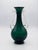 Glass Vintage Teal Green Art Glass Vase With Clear Applied Scroll Handles For Sale - Image 7 of 7