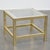 Vintage Hollywood Regency Side Table with Glass Top and Gold-Silver Mirror Edge For Sale - Image 12 of 12