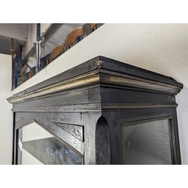 Ceramic Napoleon III Display Cabinet with Porcelain Plaque For Sale - Image 7 of 14