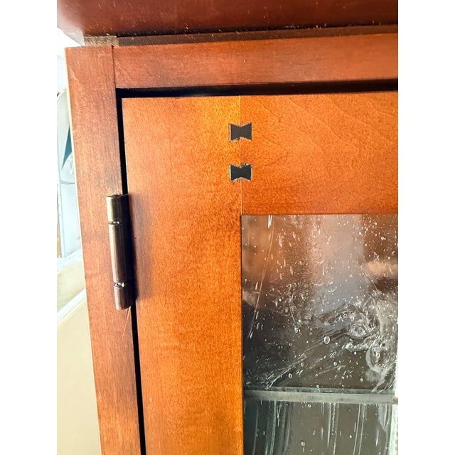 Mission Drexel Arts & Crafts Glass Front Bookcase For Sale - Image 3 of 13