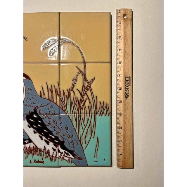 Set of 24 L. Kuhne Southwest Quail Covey Signed Ceramic Art Tiles For Sale - Image 9 of 9