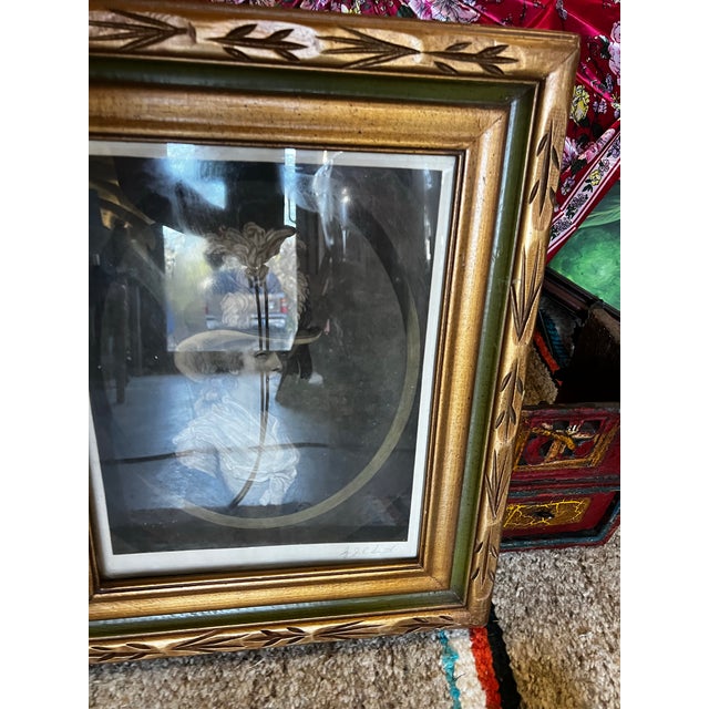 1970s Black and White Vintage Print of Woman in Fancy Hat, Framed For Sale - Image 5 of 6