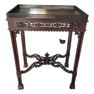 Two Vintage Antique Chinese Chippendale Tables For Sale