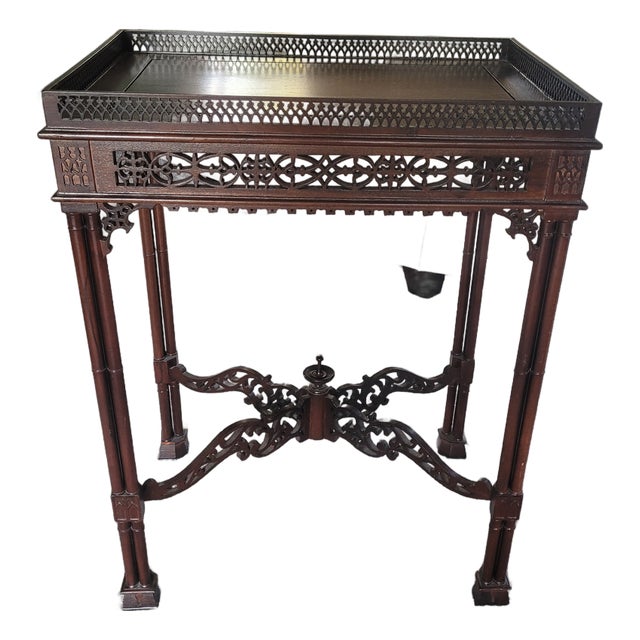 Two Vintage Antique Chinese Chippendale Tables For Sale