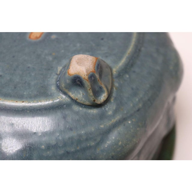 Petite Vintage Blue and Green Studio Pottery Square Planter by Deanna Nichols For Sale - Image 17 of 18