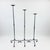 Hand Forged Iron Candelabra Set of 3 (90-110cm) Antique Copper Finish Straight Stem with Ornate French Scroll Feet For Sale - Image 6 of 6