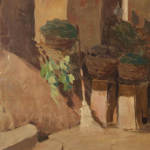 Paolo Baroni, Landscape, Oil on Canvas, Framed For Sale - Image 7 of 14