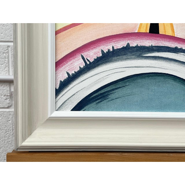 Laser Beams from Star Cities Felt Tip Pen Drawing on Canvas by British Artist 2005 For Sale - Image 9 of 10