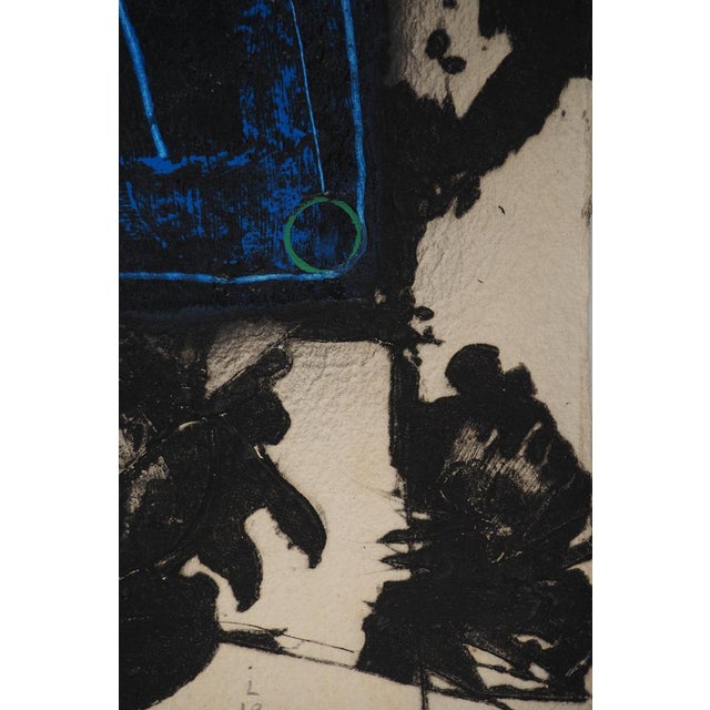 Lionel, Composition in Blue, Etching For Sale - Image 4 of 10