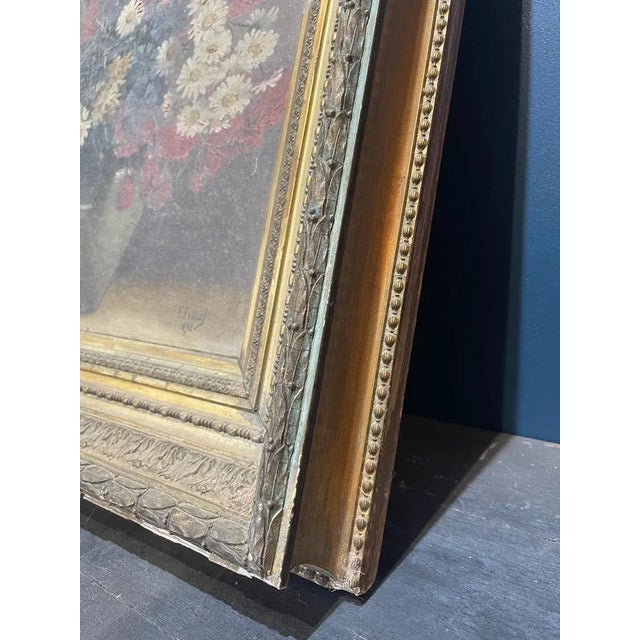 Late 18th Century 19th Century Floral Still Life – Oil on Canvas by F. Fitsch, Framed For Sale - Image 5 of 9