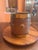 This is a 19th-century Anglo-Indian brass-bound turned wood bucket, often used as a decorative container