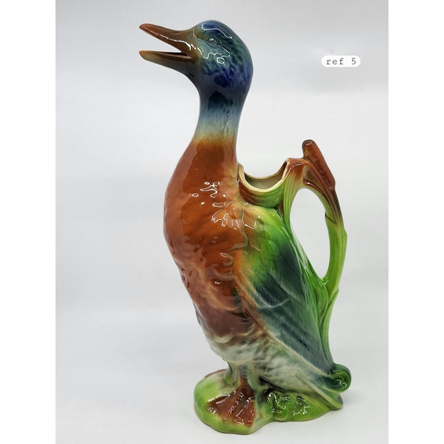 Art Nouveau Style Duck Pitcher from Saint Clément, France, 1950s For Sale - Image 14 of 14
