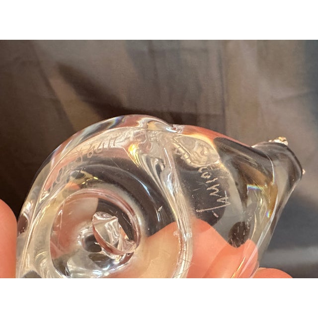 Glass Swedish Mid Century Modern Art Glass Snail Figurine Paperweight For Sale - Image 7 of 17