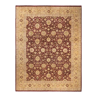 Mogul, One-of-a-Kind Hand-Knotted Area Rug - Red, 10' 3" x 13' 3" For Sale