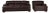LOOM Studio Edition: a restored chocolate-brown leather lounge set with a three-seat sofa and a single lounge chair. Rich...