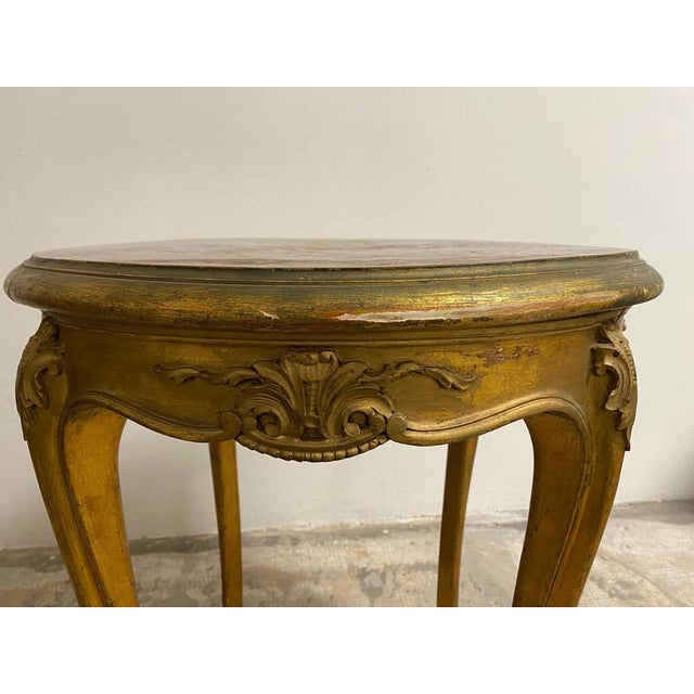 Imperial Style Golden Coffee Table For Sale - Image 3 of 6