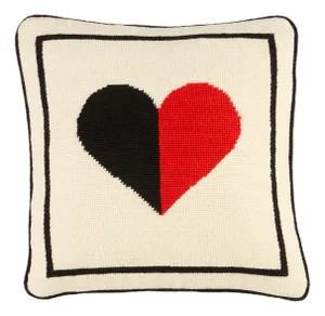 Hearts Needlepoint Pillow