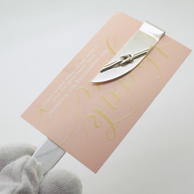 Vintage Italian Handmade Genuine Silver Paper Knife and Magnifier Desk Set For Sale - Image 15 of 18