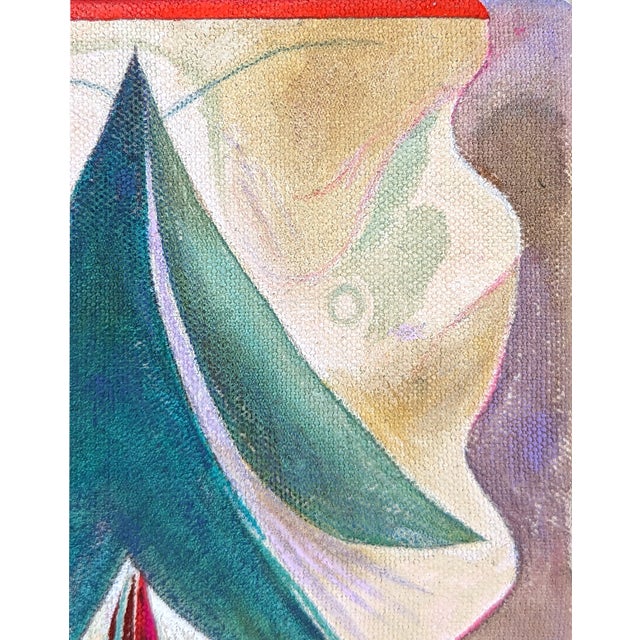 Jessica Simorte "Evergreen" Contemporary Colorful Abstract Mixed Media Interior Space Painting, 2022 For Sale - Image 4 of 9