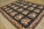 1980s Black Floral European Vintage Needlepoint Carpet 7'10'' X 9'6'' Flatweave Wool Rug For Sale - Image 9 of 9
