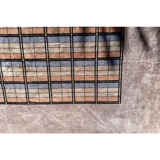 Divan Blanket in Velvet with Plaid Decor, Germany, 1928 For Sale - Image 9 of 12