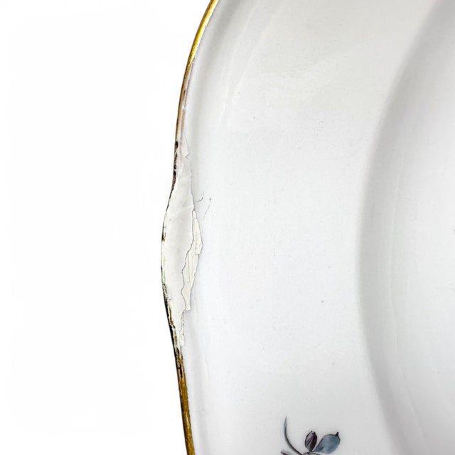 Meissen Porcelain Plates with Streublumen Decoration, Germany, 1880s, Set of 3 For Sale - Image 14 of 18