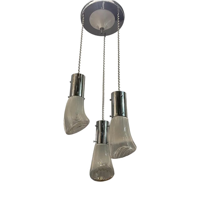 Mid-Century Murano Glass Pendant Lights, 1970s, Set of 2 For Sale