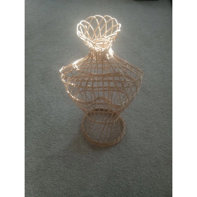 American Gorgeous 1970 Wicker Mannequin or Dress Form. For Sale - Image 3 of 5